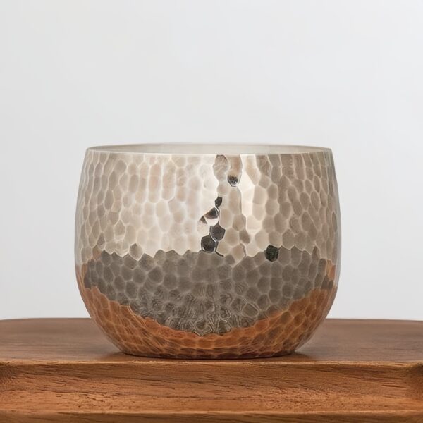 Handmade Hammered 999 Pure Silver Teacup
