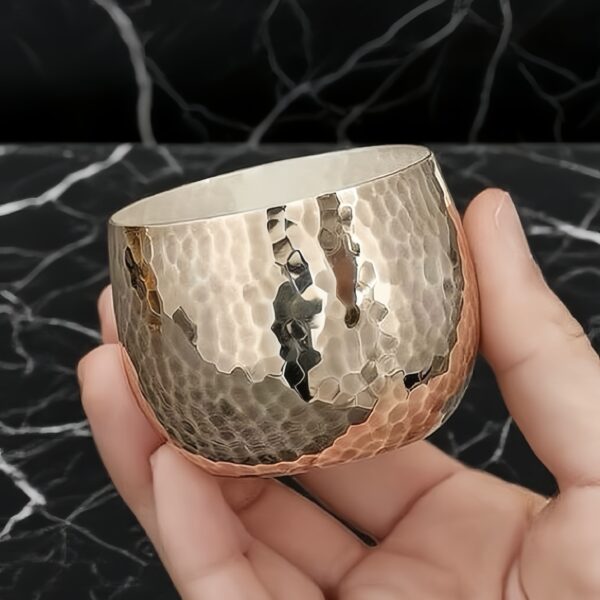 Handmade Hammered 999 Pure Silver Teacup