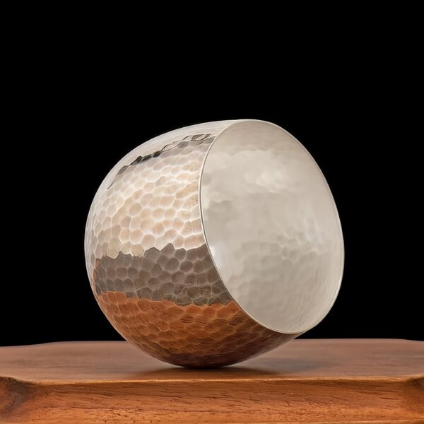 Handmade Hammered 999 Pure Silver Teacup