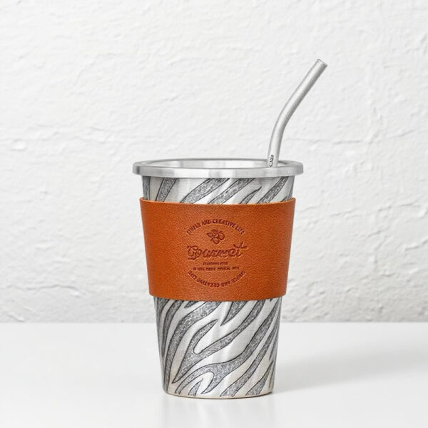 202509120050283 999 Pure Silver Water Ripple Mug-Handmade Coffee Cup